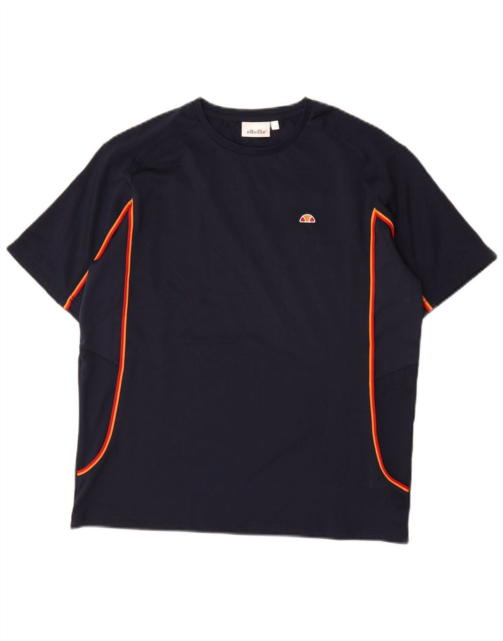 Футболка ELLESSE для мальчиков, топ 13–14 лет, темно-синий, полиэстер