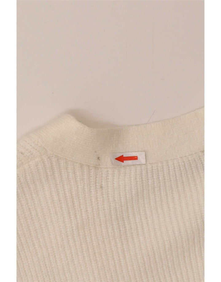 Женский кардиган Zara UK 12, средний белый вискоза