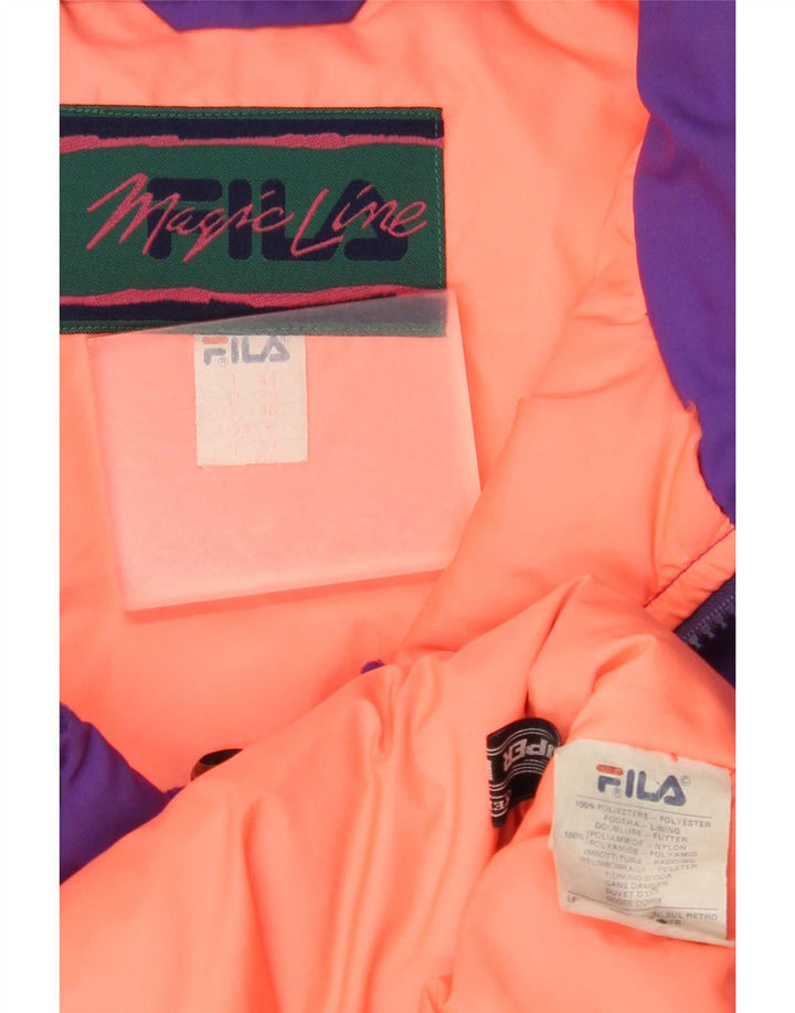 Fila Женская утепленная куртка оверсайз с капюшоном IT 44 Средний фиолетовый полиэстер