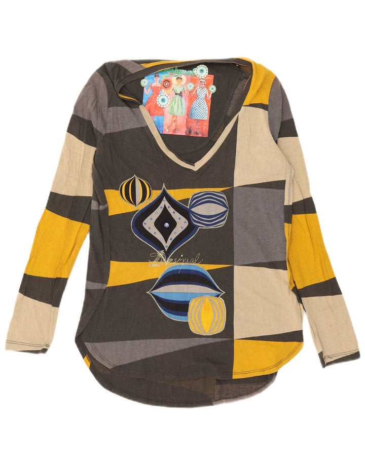 Женский топ с длинным рукавом Desigual, Великобритания, 14, средний, разноцветный
