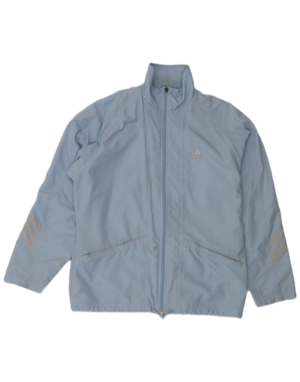 Женская спортивная куртка ADIDAS UK 14, большой синий полиэстер