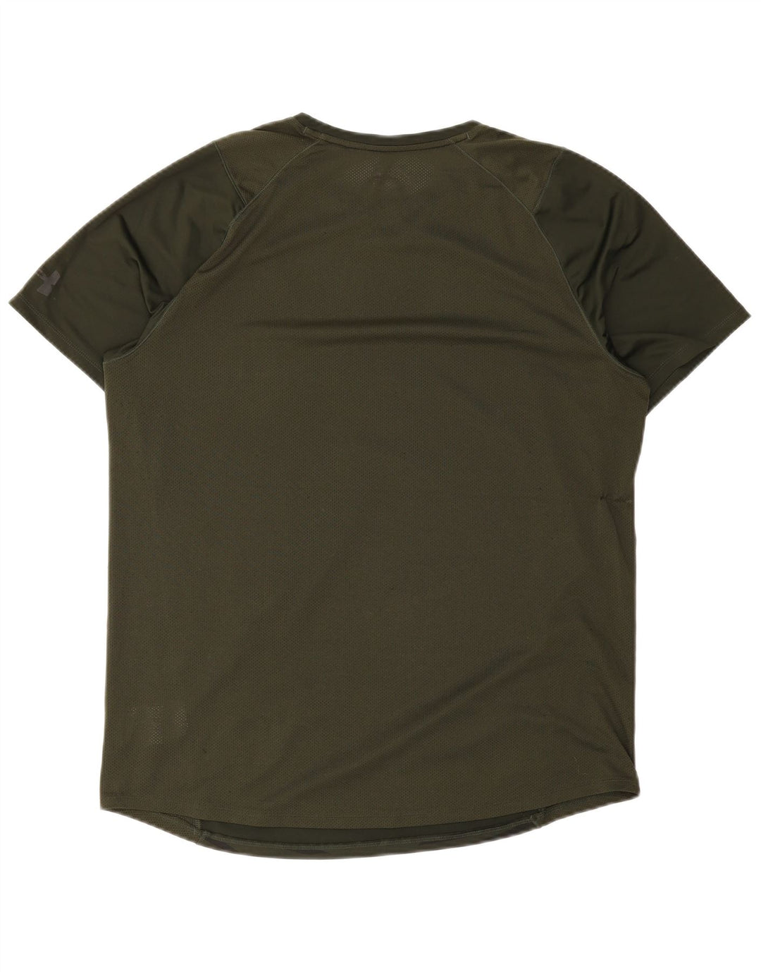 Мужская приталенная футболка Under Armour Top XL из полиэстера в зеленую полоску