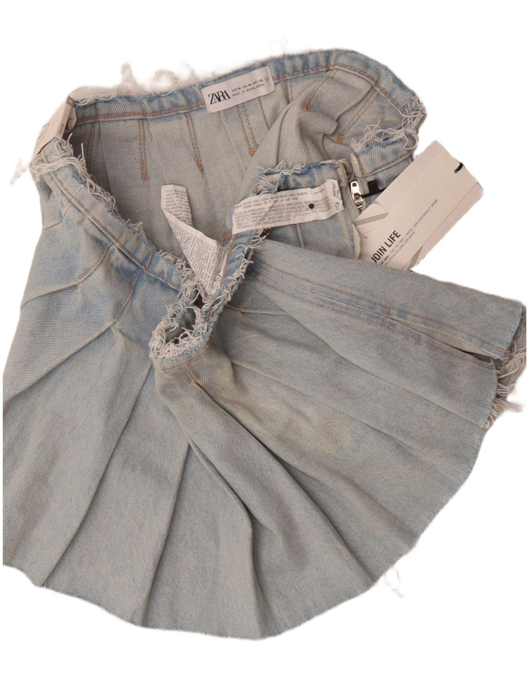 Женская джинсовая мини-юбка Zara Medium W28, синяя, хлопок