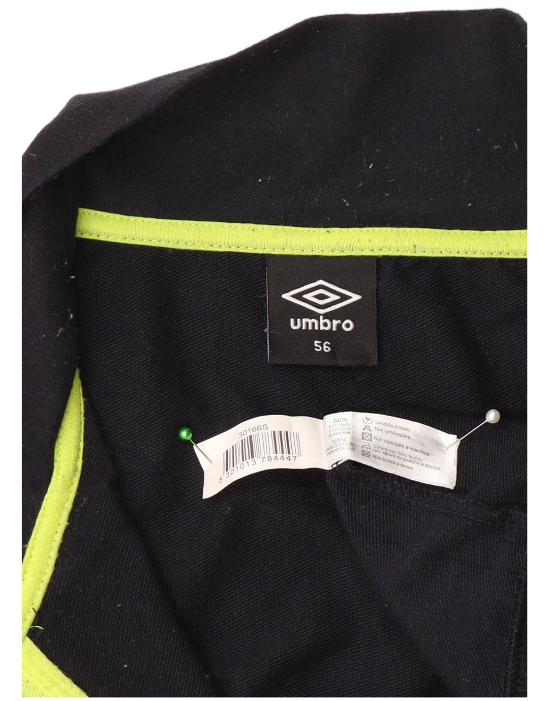 Мужской спортивный костюм с графическим рисунком Umbro IT 56 XL, черный хлопок