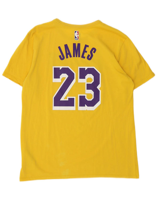 Мужская футболка с рисунком Nike Los Angeles Lakers, большой желтый хлопковый топ