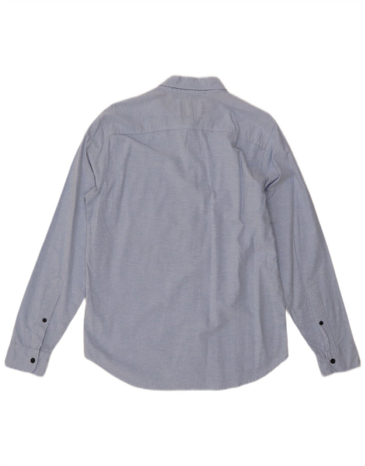 HOLLISTER Мужская рубашка из хлопка среднего синего цвета