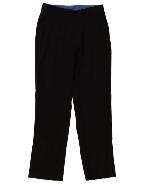 IZOD Boys Straight Suit Trousers 15-16 Years W28 L29 Black Polyester