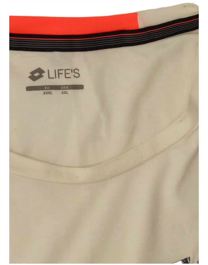 Мужской жилет с рисунком Lotto 2XL, белый хлопок