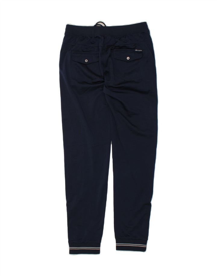 CHAMPION Womens Tracksuit Trousers UK 12 Medium Navy Blue Vintage Champion and Second-Hand Champion from Messina Hembry 