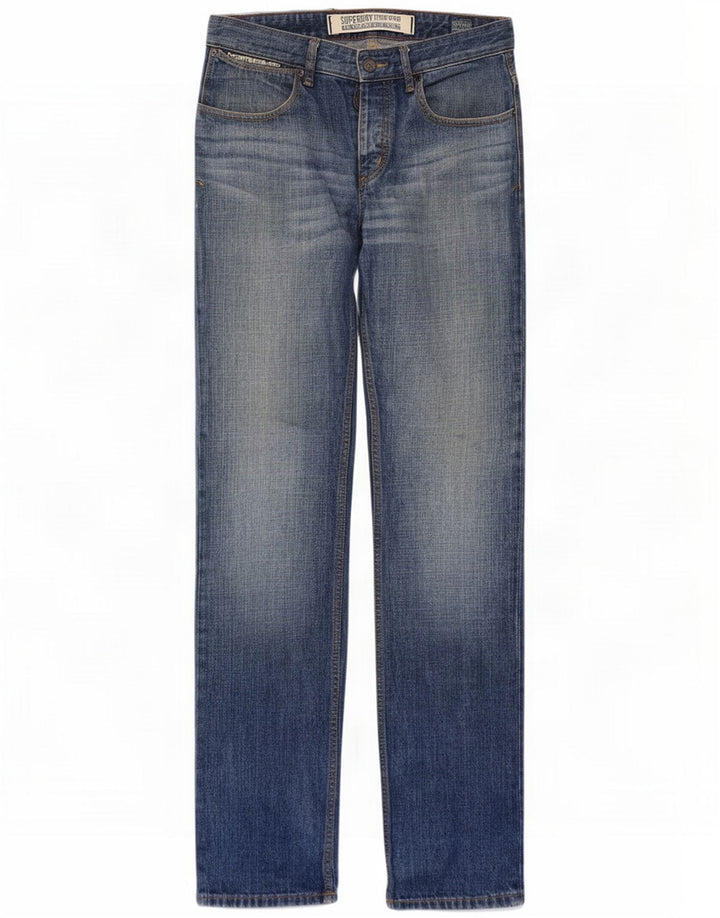 Superdry Мужские прямые джинсы W32 L32 Синие