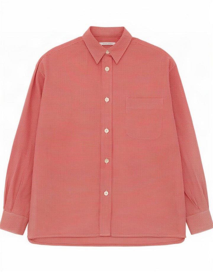 Женская рубашка Marella UK 16, большой красный полиэстер в мелкую клетку