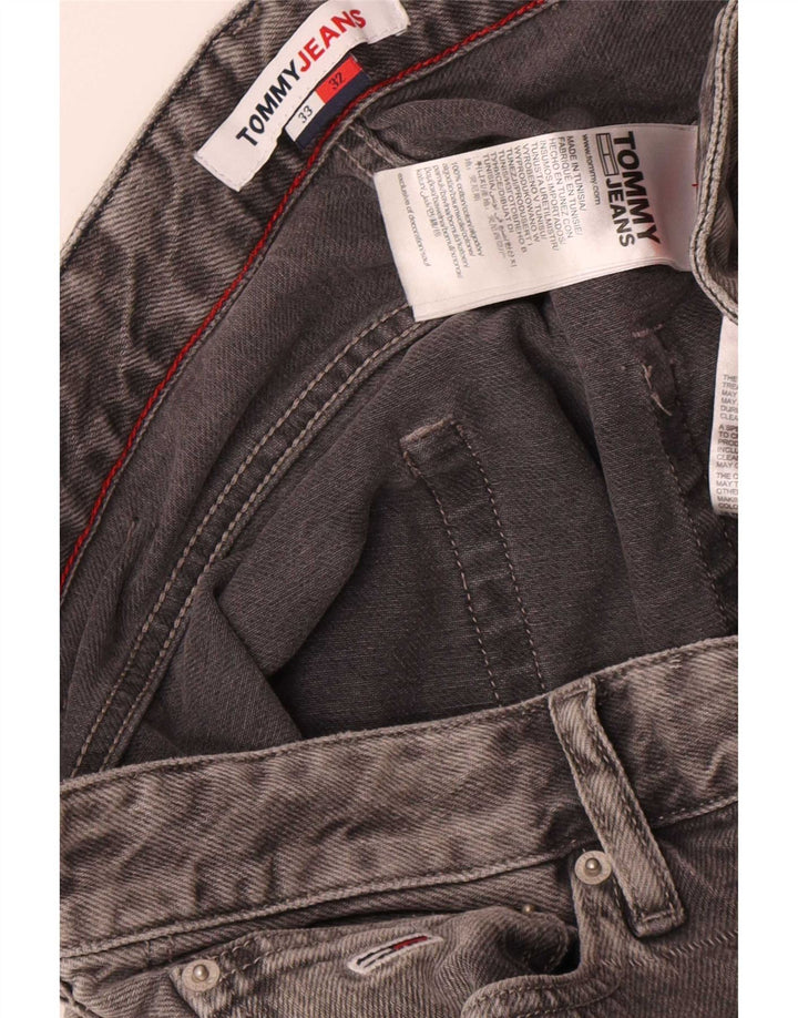 Мужские прямые джинсы Tommy Hilfiger W33 L32, серый хлопок