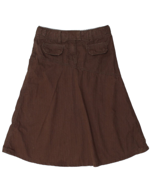 Женская юбка-трапеция Esprit UK 10, маленькая W27, коричневый хлопок