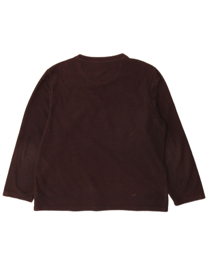 Мужской флисовый джемпер Marks & Spencer Blue Harbour, большой коричневый, полиэстер