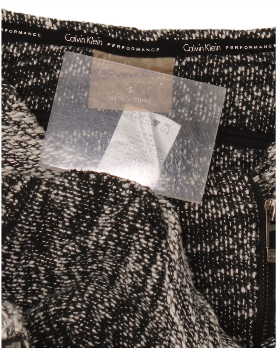 Женский укороченный пиджак CALVIN KLEIN UK 10, маленький серый хлопок с цветными блоками