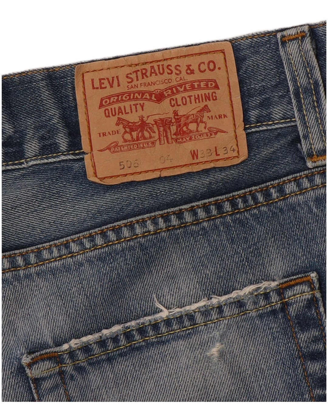 Мужские прямые джинсы стандартного кроя Levi's 506 W33 L30 синие