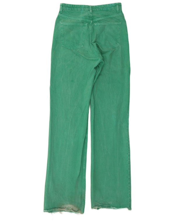 Женские джинсы Bootcut с высокой талией Zara EU 36 XS W26 L34, зеленый хлопок