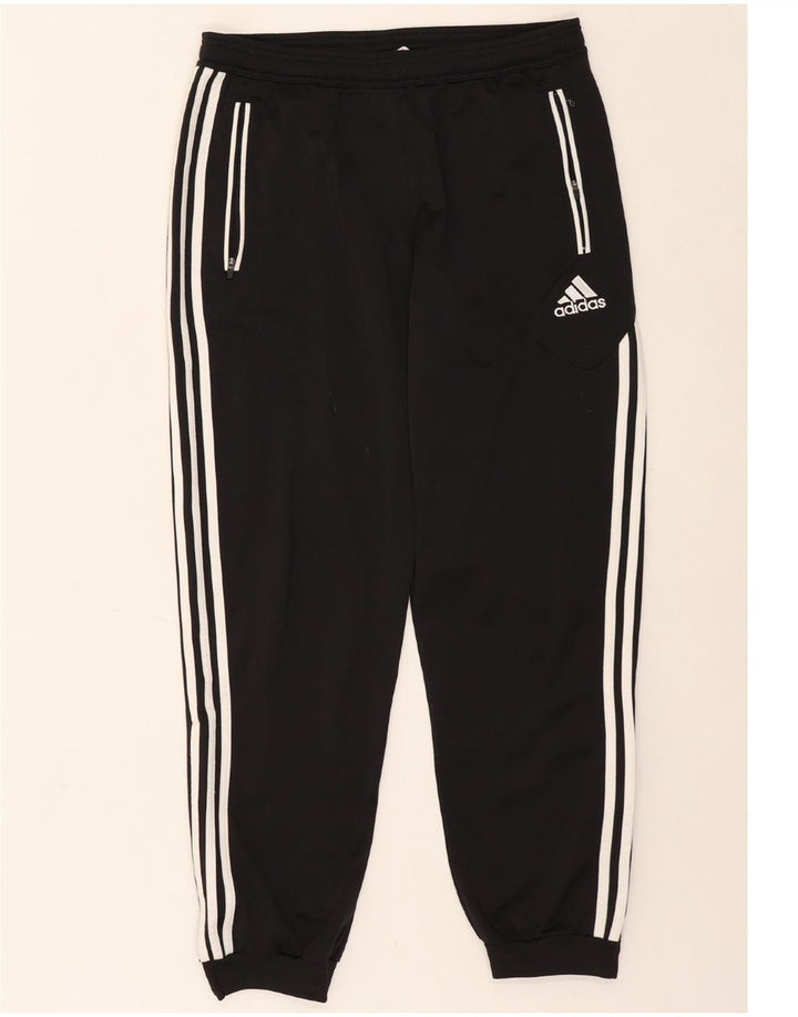ADIDAS Mens Tracksuit Trousers Joggers UK 40/42 Medium Black Polyester Vintage Adidas and Second-Hand Adidas from Messina Hembry 