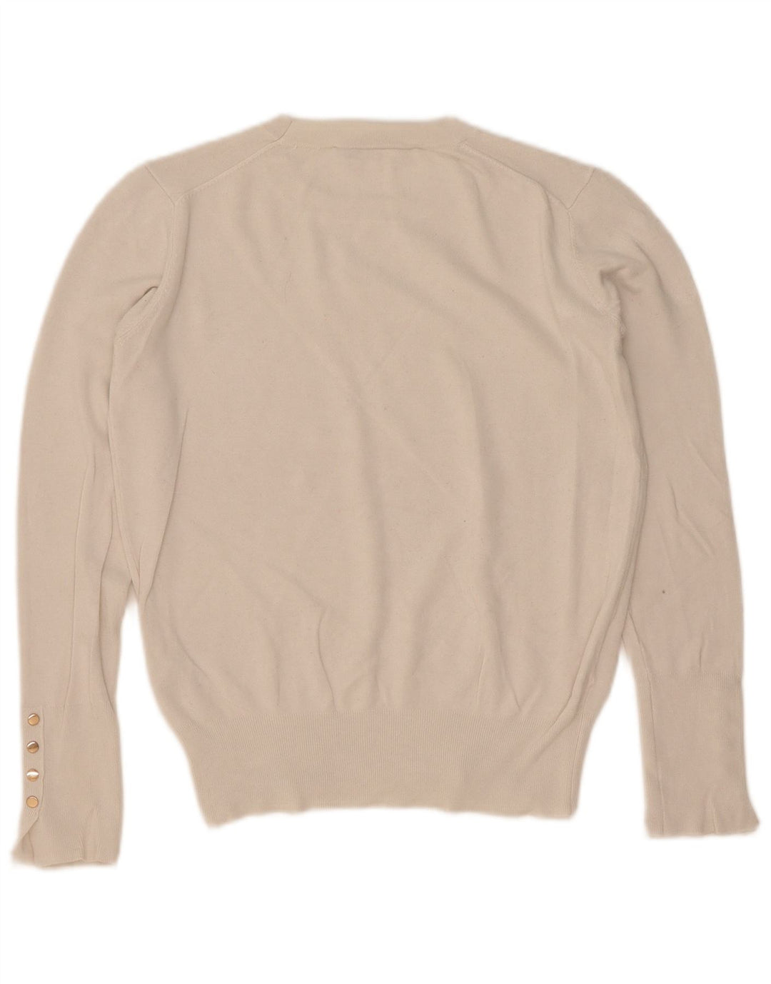 Женский джемпер с круглым вырезом Zara UK 12, средний белый вискоза