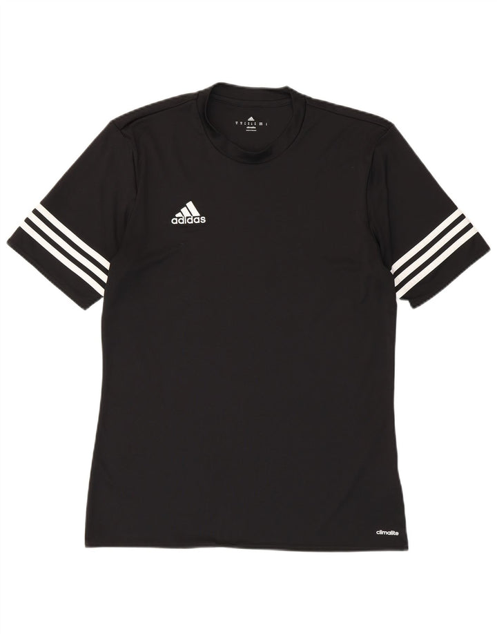 Мужская футболка Adidas Climalite, средний черный полиэстер