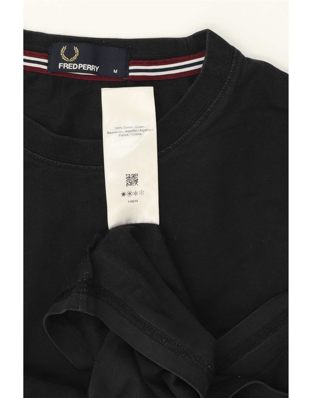 Мужская футболка Fred Perry Top Medium Black Cotton