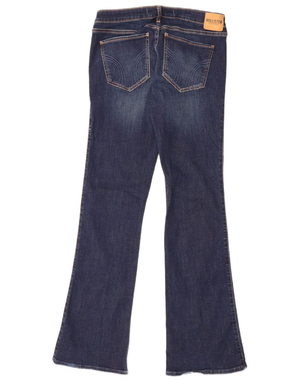 Женские джинсы Bootcut с низкой талией Hollister, США 12, большие W30 L33, темно-синие