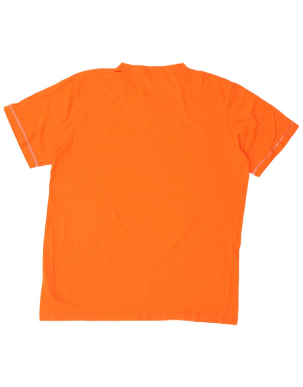 Lotto Mens T-Shirt Top 2XL Orange Cotton