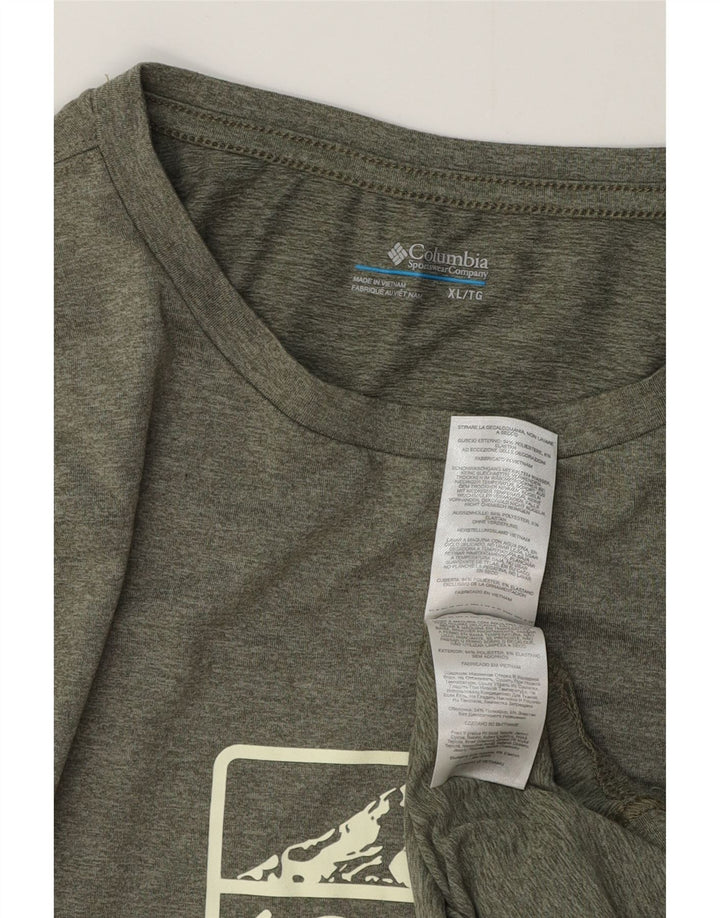 Мужская футболка COLUMBIA с рисунком, верх XL, полиэстер цвета хаки
