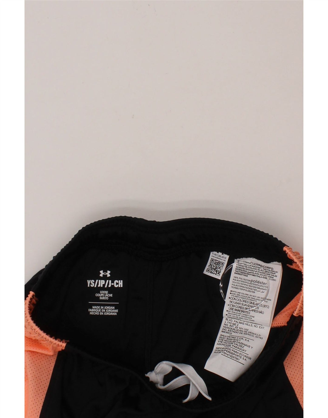 UNDER ARMOUR Boys Sport Shorts 7-8 Years Small Black Colourblock Polyester Vintage Under Armour and Second-Hand Under Armour from Messina Hembry 