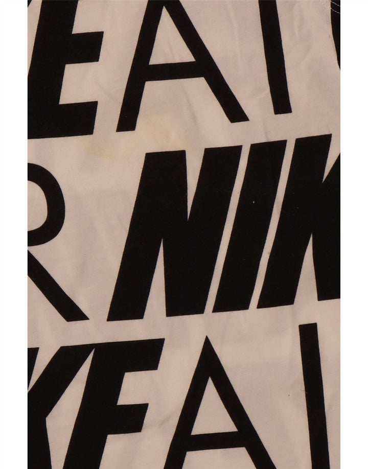 Майка с графическим рисунком NIKE для девочек 13–14 лет, размер XL, белый хлопок