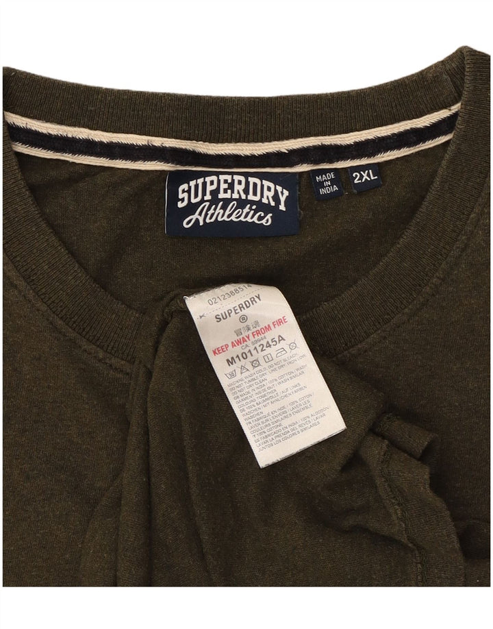 Мужская футболка Superdry Top 2XL Хаки Хлопок
