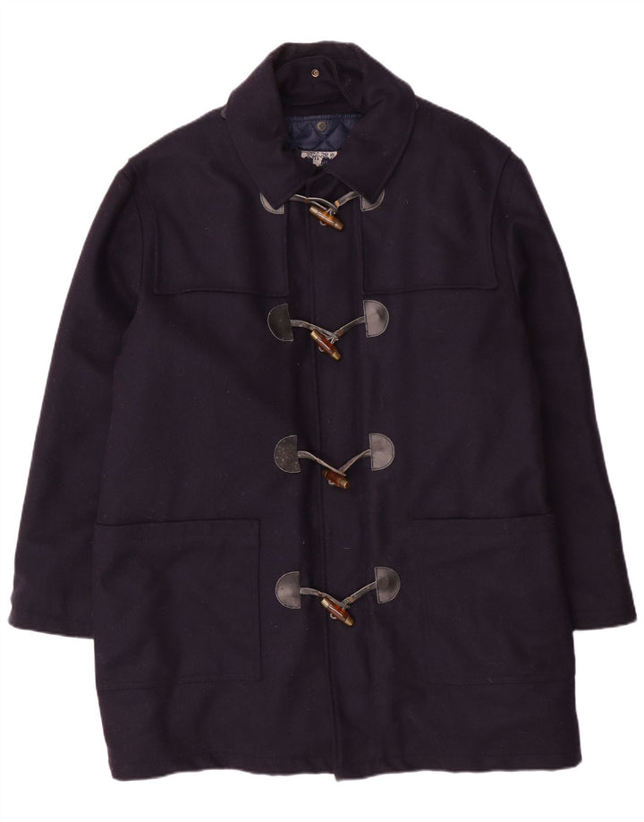 Мужской дафлкот NORTH POLE UK 40, большой темно-синий, шерсть