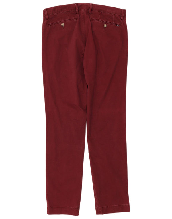 Мужские брюки-чиносы Polo Ralph Lauren Slim Fit W32 L32, бордовый хлопок