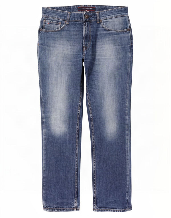 Мужские прямые джинсы Tommy Hilfiger W33 L32 синие, хлопок