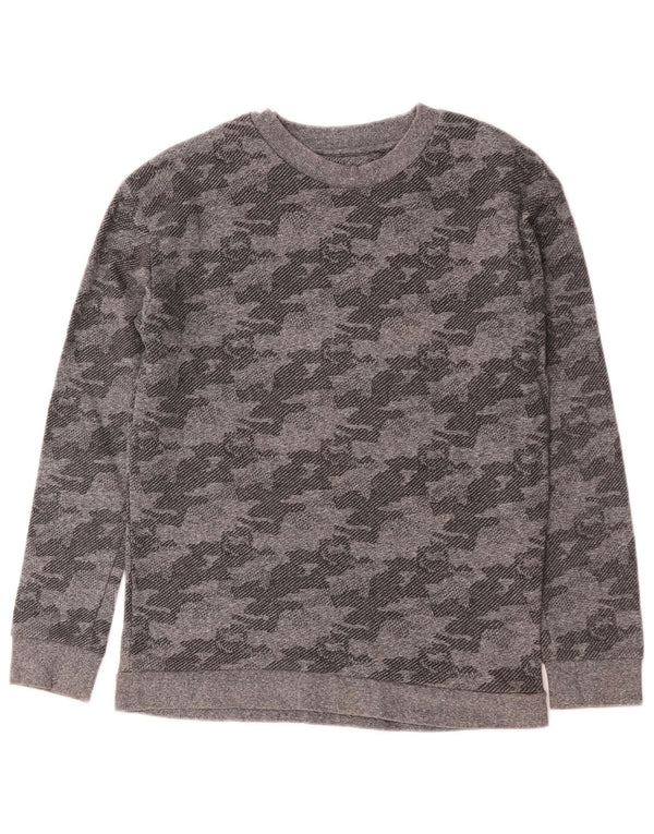 Marks & Spencer Boys Sweatshirt Jumper 12-13 Years Grey Camouflage Cotton