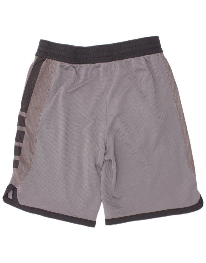 Спортивные шорты Nike Dri Fit с графическим рисунком для мальчиков, 12–13 лет, большой размер, серый полиэстер