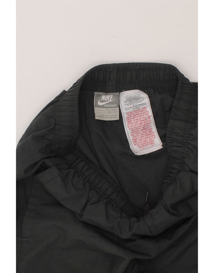 NIKE Boys Graphic Tracksuit Trousers 12-13 Years Large Grey Polyester Vintage Nike and Second-Hand Nike from Messina Hembry 