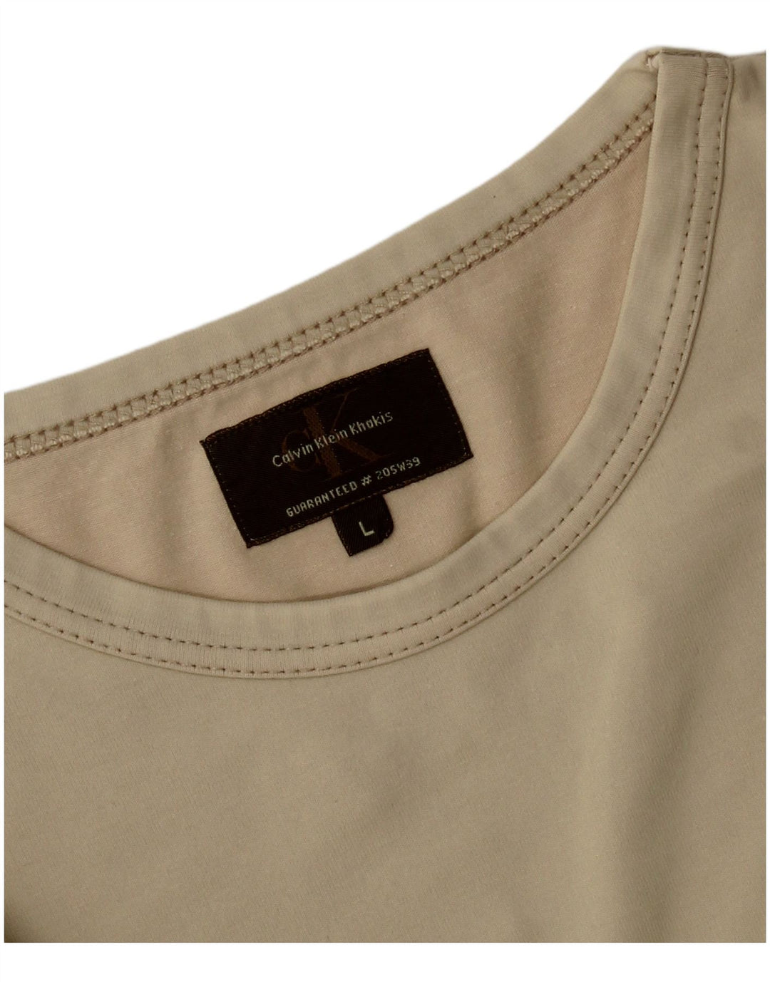 Мужская футболка цвета хаки CALVIN KLEIN, большой размер, цвет хаки