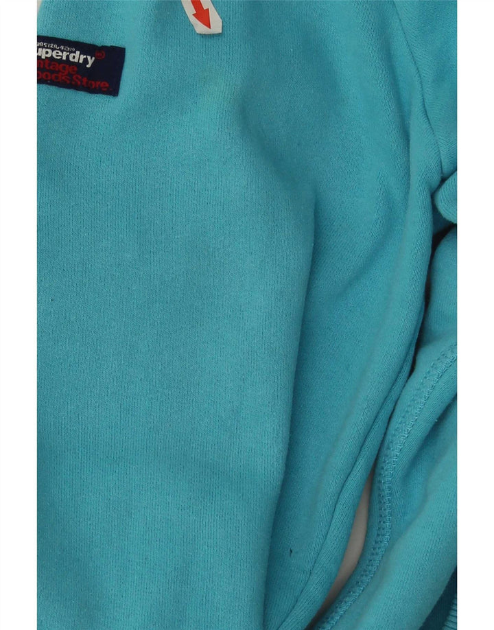 Мужской джемпер с капюшоном Superdry с рисунком, средний синий, хлопок