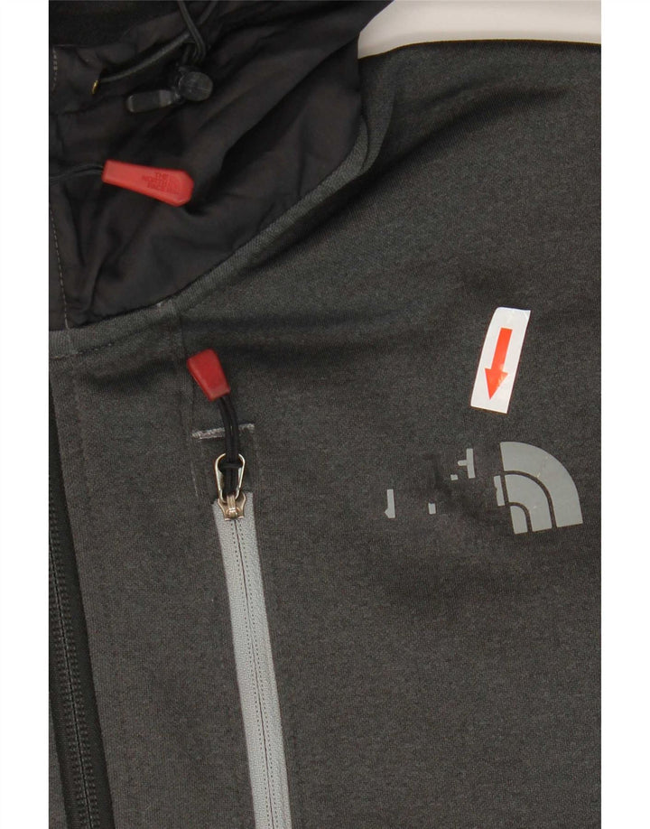 Мужской джемпер с капюшоном на молнии The North Face, средний серый полиэстер