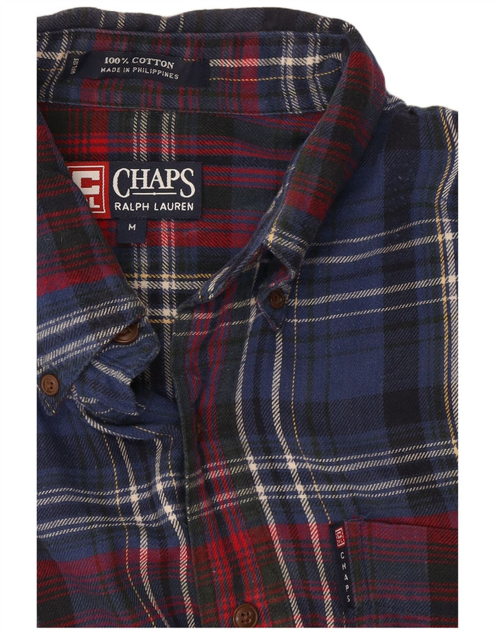 Мужская фланелевая рубашка Chaps Ralph Lauren среднего размера, темно-синяя клетка, хлопок