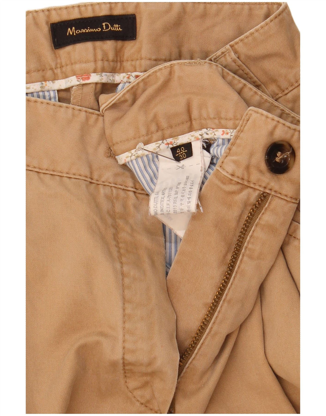 Женские брюки чинос Massimo Dutti EU 40 Medium W30 L31 Бежевые