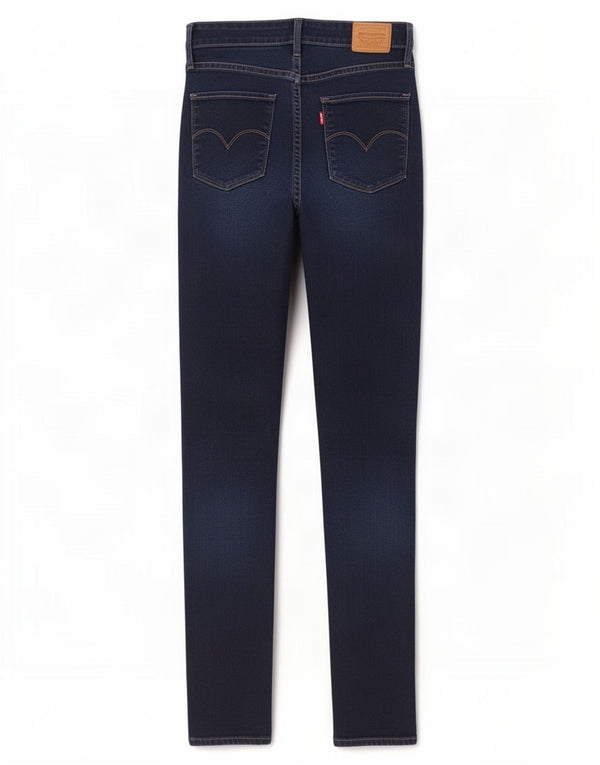 Женские джинсы скинни Levi's 721 с высокой посадкой W30 L32 Темно-синие, хлопок