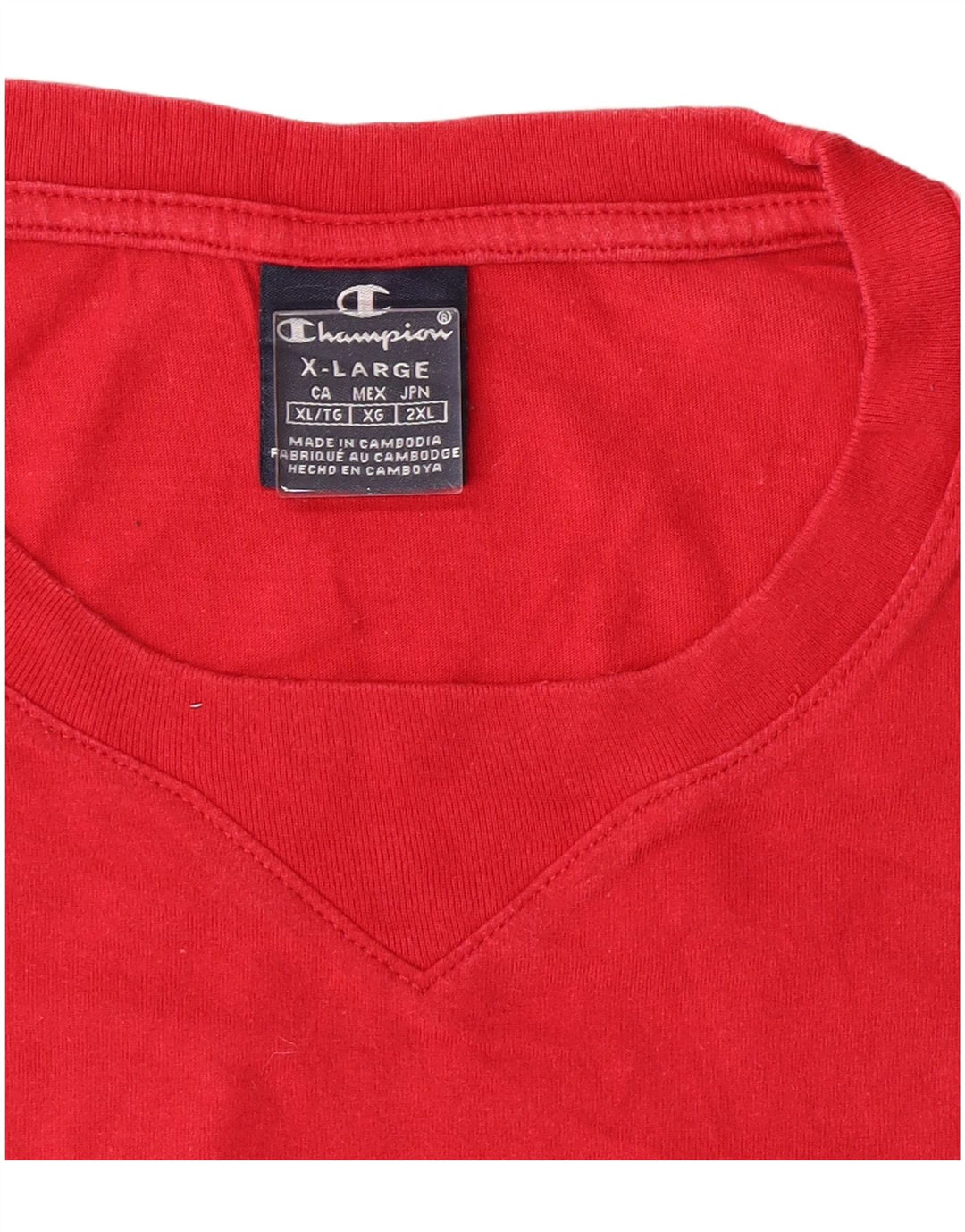 CHAMPION Mens T-Shirt Top XL Red