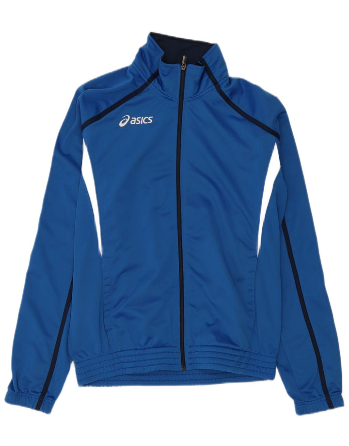 Мужская спортивная куртка Asics XL, синяя, полиэстер с цветными блоками
