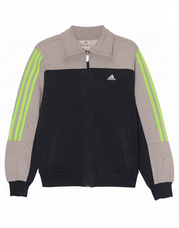 Мужская спортивная куртка Adidas UK 36/38, маленькая, темно-синяя, с цветными блоками