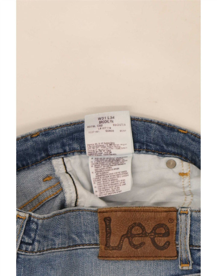 Мужские прямые джинсы Lee Brooklyn W31 L27, синий хлопок