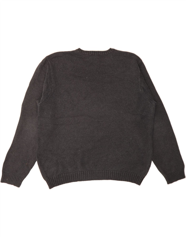 IZOD Mens Crew Neck Jumper Sweater Large Grey Cotton Vintage Izod and Second-Hand Izod from Messina Hembry 