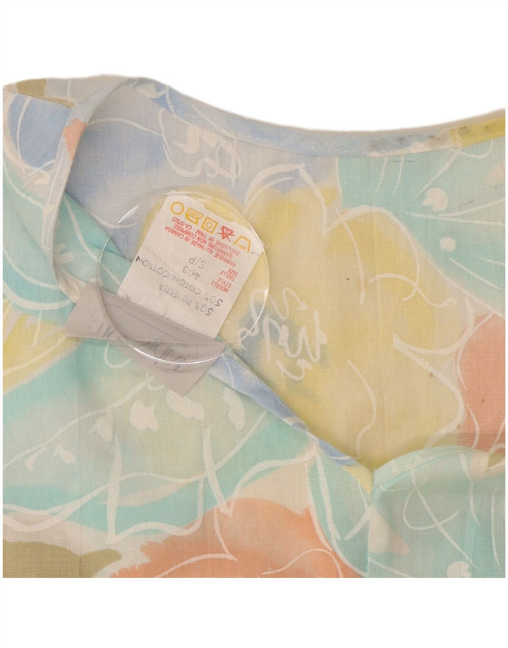 Женская укороченная блузка Impromptu Top UK 10, маленький разноцветный полиэстер с цветочным принтом