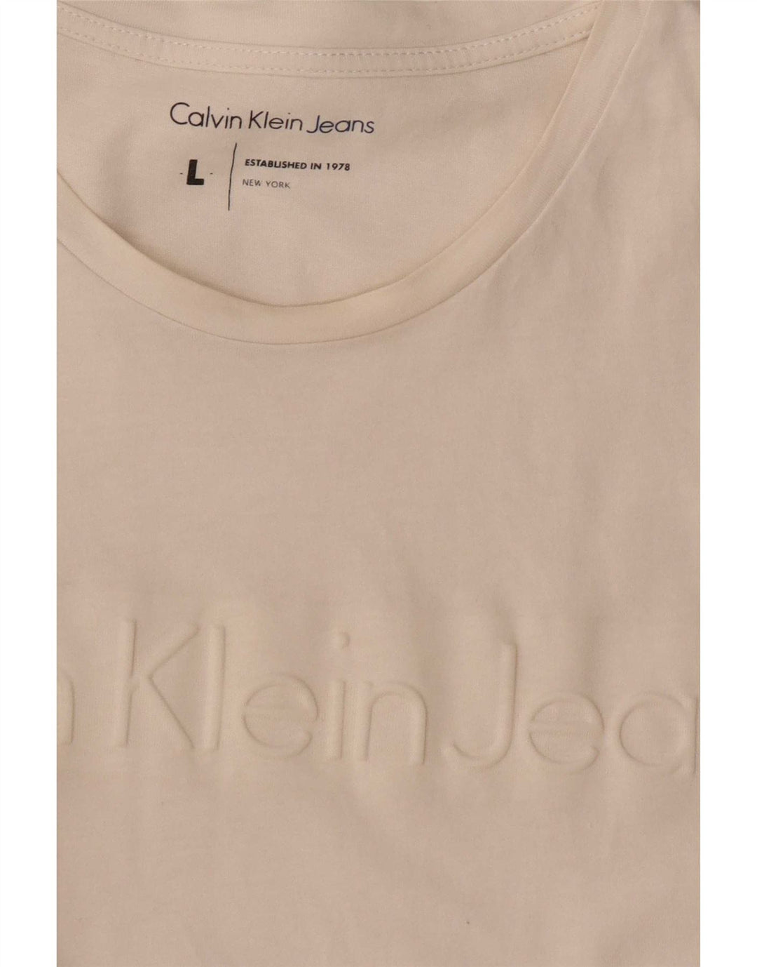 Мужская футболка с рисунком Calvin Klein Jeans, большая белая